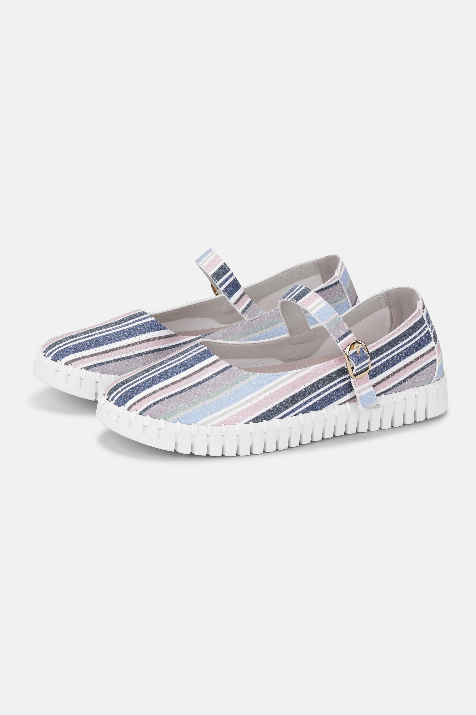 Ballerina Stribet - Lotus White